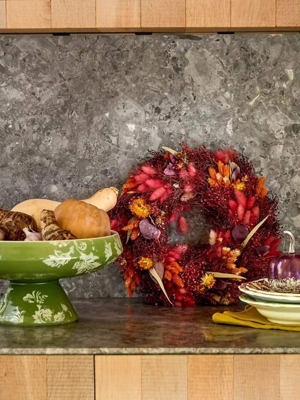 Anthropologie, Terrain Terracotta Dutch Florals Dried Wreath
